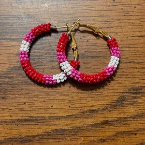 Valentine Color Block Hoops 35mm